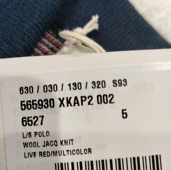 Gucci kids red blue argyle horse long sleeve polo wool sweater - Picture 6 of 12